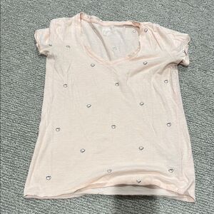 Pink v-neck T-shirt size small